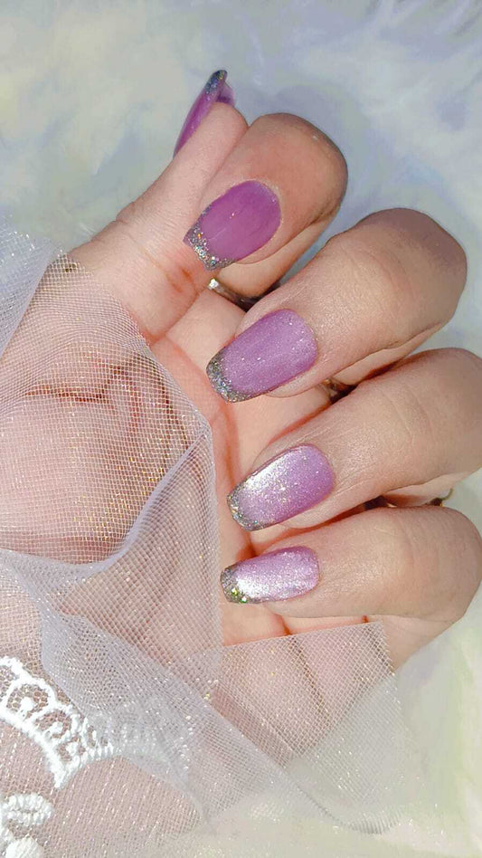 Purple French Nails