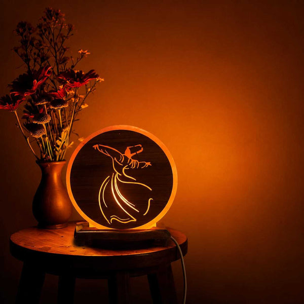 3D Dervish Scenery Natural Himalayan Salt Lamp