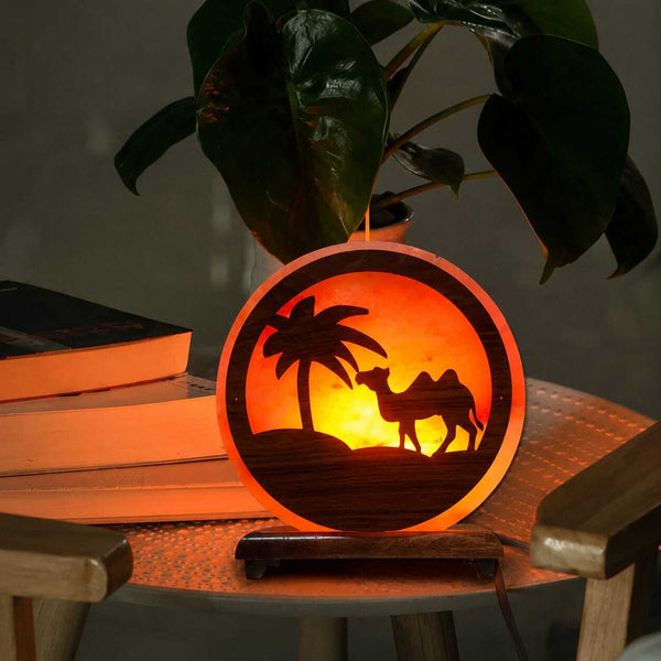 3D Camel Scenery Natural Himalayan Salt Lamp